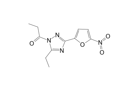 1-Propanone, 1-[5-ethyl-3-(5-nitro-2-furanyl)-1H-1,2,4-triazol-1-yl]-