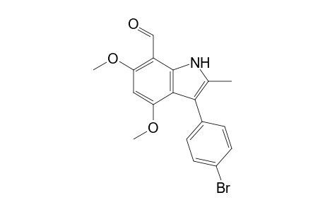 4,6-Dimethoxy-2-methyl-3-(4-bromophenyl)indole-7-carbaldehyde