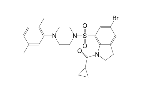 1H-indole, 5-bromo-1-(cyclopropylcarbonyl)-7-[[4-(2,5-dimethylphenyl)-1-piperazinyl]sulfonyl]-2,3-dihydro-