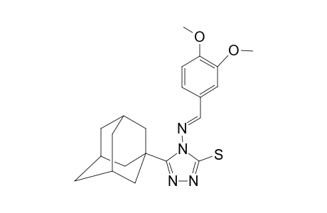 5-(1-ADAMANTYL)-4-(3,4-DIMETHOXYBENZYLIDENEAMINO)-3-MERCAPTO-1,2,4-TRIAZOLE