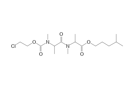 Alanylalanine, N,N'-dimethyl-N'-(2-chloroethoxycarbonyl)-, isohexyl ester