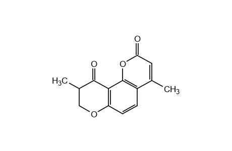 8,9-dihydro-4,9-dimethyl-2H,10H-benzo[1,2-b.3,4-b']dipyran-2,10-dione