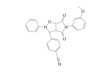 4-[5-(3-methoxyphenyl)-4,6-dioxo-2-phenylhexahydro-2H-pyrrolo[3,4-d]isoxazol-3-yl]benzonitrile