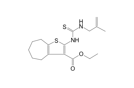 4H-cyclohepta[b]thiophene-3-carboxylic acid, 5,6,7,8-tetrahydro-2-[[[(2-methyl-2-propenyl)amino]carbonothioyl]amino]-, ethyl ester