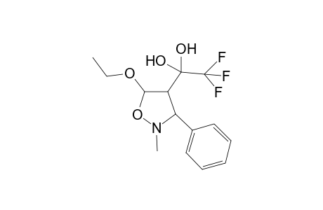 2-(N-Methyl)-3-phenyl-4-(1,1-dihydroxyl-2,2,2-trifluoroethyl)-5-ethoxyisoxazolidine