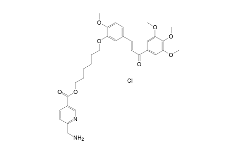 6-{2'-Methoxy-5'-[3''-oxo-3''-(3''',4''',5'''-trimethoxyphenyl)-prop-E1''-enyl]-phenyl}hexyl 6-aminomethylnicotinate bis(hydrochloride)