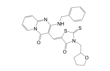 4H-pyrido[1,2-a]pyrimidin-4-one, 3-[(Z)-[4-oxo-3-[(tetrahydro-2-furanyl)methyl]-2-thioxo-5-thiazolidinylidene]methyl]-2-[(phenylmethyl)amino]-