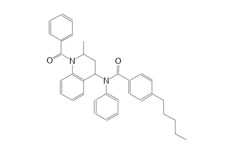 N-(1-benzoyl-2-methyl-1,2,3,4-tetrahydro-4-quinolinyl)-4-pentyl-N-phenylbenzamide