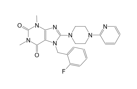 7-(2-fluorobenzyl)-1,3-dimethyl-8-[4-(2-pyridinyl)-1-piperazinyl]-3,7-dihydro-1H-purine-2,6-dione