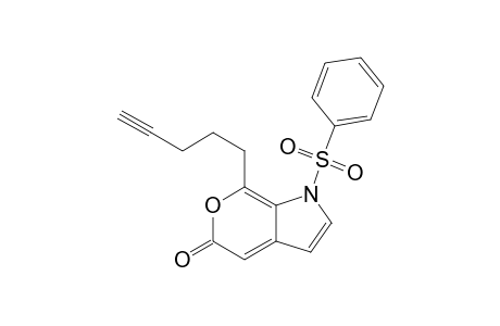 7-(Pent-1-yn-5-yl)-1-phenylsulfonylpyrano[3,4-b]pyrrol-5(1H)-one