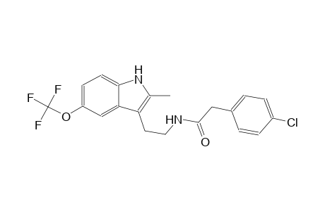 2-(4-Chlorophenyl)-N-[2-[2-methyl-5-(trifluoromethyloxy)-1H-indol-3-yl]ethyl]ethanamide