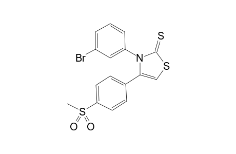3-(3-Bromophenyl)-4-(4-methylsulfonylphenyl)-2(3H)-thiazolethione