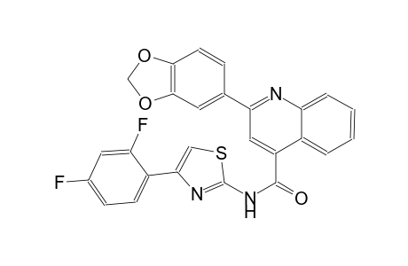 2-(1,3-benzodioxol-5-yl)-N-[4-(2,4-difluorophenyl)-1,3-thiazol-2-yl]-4-quinolinecarboxamide