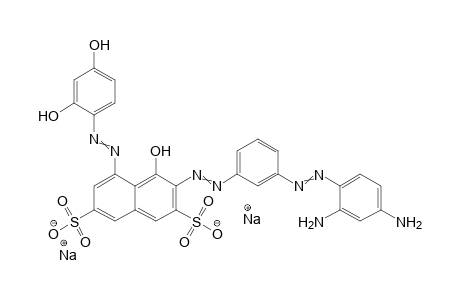 2,7-Naphthalenedisulfonic acid, 3-[[3-[(2,4-diaminophenyl)Azo]phenyl]azo]-5-[(2,4-dihydroxyphenyl)azo]-4-hydroxy-, disodium salt