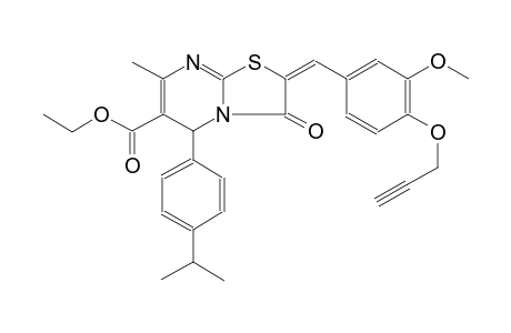 5H-thiazolo[3,2-a]pyrimidine-6-carboxylic acid, 2,3-dihydro-2-[[3-methoxy-4-(2-propynyloxy)phenyl]methylene]-7-methyl-5-[4-(1-methylethyl)phenyl]-