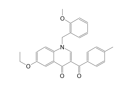 4(1H)-quinolinone, 6-ethoxy-1-[(2-methoxyphenyl)methyl]-3-(4-methylbenzoyl)-