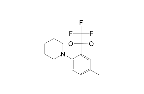 2,2,2-TRIFLUORO-1-[5-METHYL-2-(1-PIPERIDINYL)-PHENYL]-1,1-ETHANDIOL