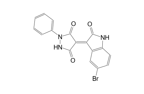 3,5-pyrazolidinedione, 4-(5-bromo-1,2-dihydro-2-oxo-3H-indol-3-ylidene)-1-phenyl-, (4Z)-