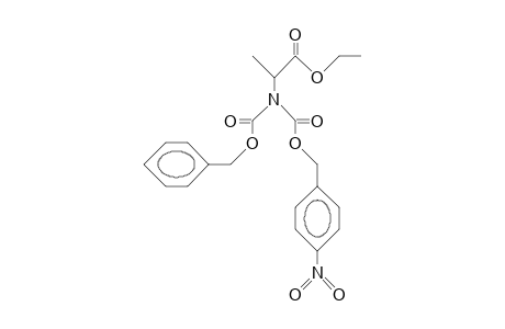 N-Benzyloxycarbonyl-N-(4-nitro-benzyloxycarbonyl)-alanine ethyl ester