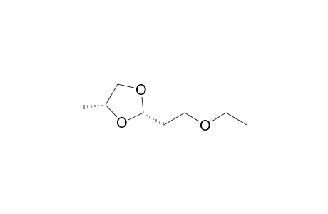 1,3-Dioxolane, 2-(2-ethoxyethyl)-4-methyl-, cis-(.+-.)-