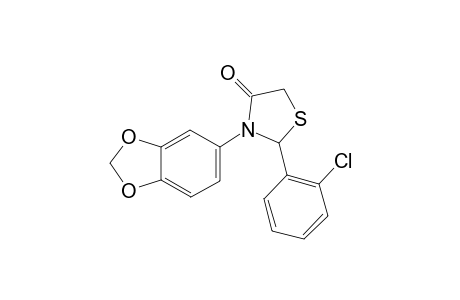 3-(Benzo[d][1,3]dioxol-5-yl)-2-(2-chlorophenyl)thiazolidin-4-one