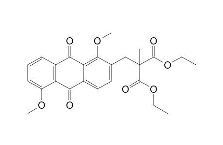 2-[(1,5-dimethoxy-9,10-dioxo-2-anthracenyl)methyl]-2-methylpropanedioic acid diethyl ester
