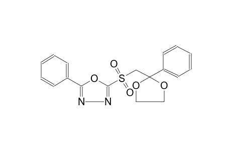 1,3,4-oxadiazole, 2-phenyl-5-[[(2-phenyl-1,3-dioxolan-2-yl)methyl]sulfonyl]-
