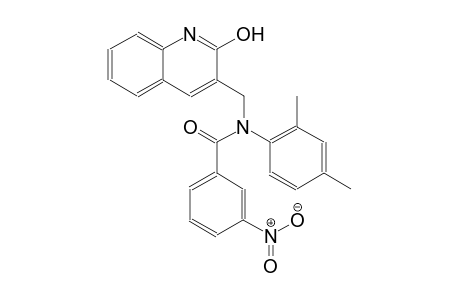 N-(2,4-dimethylphenyl)-N-[(2-hydroxy-3-quinolinyl)methyl]-3-nitrobenzamide