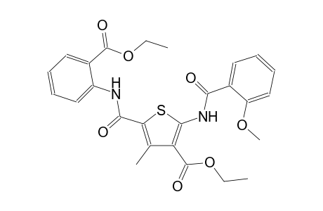 3-thiophenecarboxylic acid, 5-[[[2-(ethoxycarbonyl)phenyl]amino]carbonyl]-2-[(2-methoxybenzoyl)amino]-4-methyl-, ethyl ester