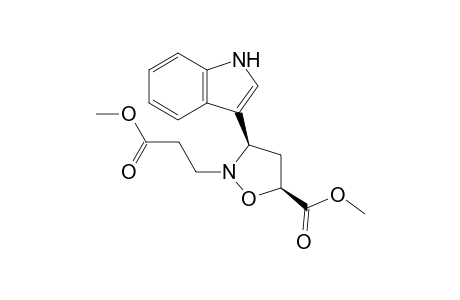 (3R*,5S*) -3-(Indol-3-yl)-5-methoxycarbonyl-2-(2-methoxycarbonylethyl)isoxazolidine