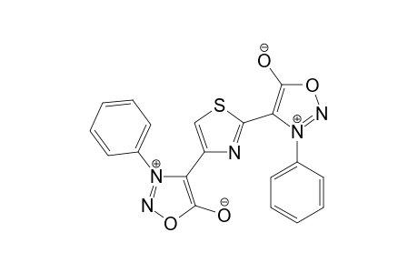 Sydnone, 4,4'-(2,4-thiazolediyl)bis[3-phenyl-