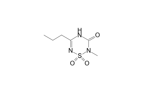 2-methyl-5-propyl-2H-1,2,4,6-thiatriazin-3(4H)-one, 1,1-dioxide