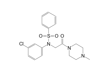 N-(3-chlorophenyl)-N-[2-(4-methyl-1-piperazinyl)-2-oxoethyl]benzenesulfonamide
