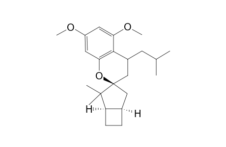 (+,-)-[1'.alpha.,3'.beta.,3'(R*),5'.alpha.]-3,4-dihydro-5,7-dimethoxy-2',2'-dimethyl-4-(2-methylpropyl)spiro[2H-1-benzopyran-2,3'-bicyclo[3.2.0]heptane]