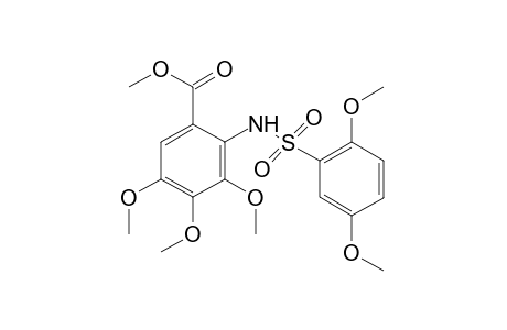 N-[(2,5-dimethoxyphenyl)sulfonyl]-3,4,5-trimethoxyanthranilic acid, methyl ester