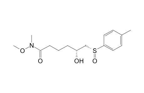 [5R,(S)R]-N-Methoxy-N-methyl-5-hydroxy-6-(p-tolylsulfinyl)hexanamide