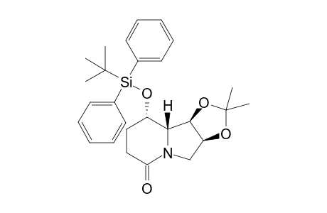 (1R),2(S),8(S),8a(R)-8-(tert-Butyldiphenylsiloxy)-1,2-(isopropylidenedioxy)octahydro-5-indolizidinone