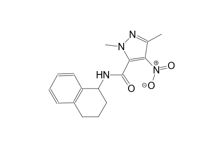 1,3-dimethyl-4-nitro-N-(1,2,3,4-tetrahydro-1-naphthalenyl)-1H-pyrazole-5-carboxamide