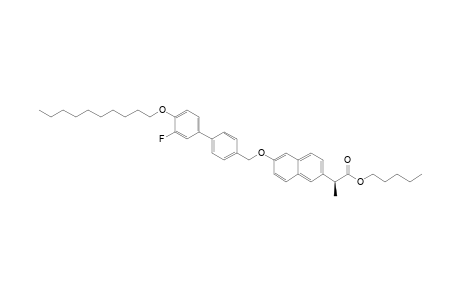 Pentyl (S)-2-{6-[4-(4'-decyloxy-3'-fluorophenyl)benzyloxy]-2-naphthyl}propionate