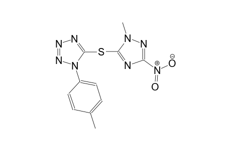 1-methyl-3-nitro-1H-1,2,4-triazol-5-yl 1-(4-methylphenyl)-1H-tetraazol-5-yl sulfide
