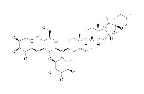 (25R)-SPIROST-5-EN-3-BETA-OL-3-O-[O-ALPHA-L-RHAMNOPYRANOSYL-(1->2)-O-[ALPHA-L-ARABINOPYRANOSYL-(1->3)]-BETA-D-GLUCOPYRANOSIDE]