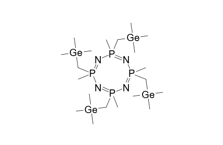 trimethyl-[[2,4,6,8-tetramethyl-4,6,8-tris(trimethylgermylmethyl)-1,3,5,7-tetraza-2$l^{5},4$l^{5},6$l^{5},8$l^{5}-tetraphosphacycloocta-1,3,5,7-tetraen-2-yl]methyl]germane