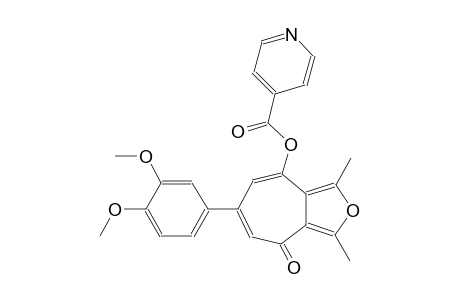 6-(3,4-dimethoxyphenyl)-1,3-dimethyl-4-oxo-4H-cyclohepta[c]furan-8-yl isonicotinate