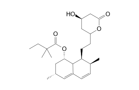 simvastatin or [1S-[1.alpha.,3.alpha.,7.beta.,8.beta.(2S*,4S*),8.alpha.,.beta.]]-2,2-dimethylbutanoic acid 1,2,3,7,8,8.alpha.-hexahydro-3,7-dimethyl-8-[2-(tetrahydro-4-hydroxy-6-oxo-2H-pyran-2-yl)-ethyl]-1-naphthalenyl ester
