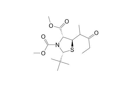(2R,4R,5R)-dimethyl 2-(t-butyl)-5-(3'-oxopentan-2'-yl)-1,3-thiazolidine-3,4-dicarboxylate