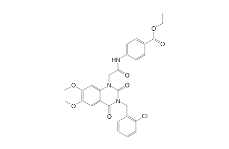 ethyl 4-{[(3-(2-chlorobenzyl)-6,7-dimethoxy-2,4-dioxo-3,4-dihydro-1(2H)-quinazolinyl)acetyl]amino}benzoate