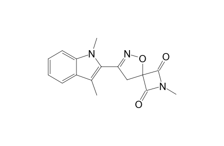 2-[4',5'-Dihydro-5'-( N-methyldicarboximido)isoxazol-3'-yl]-1,3-dimethylindole