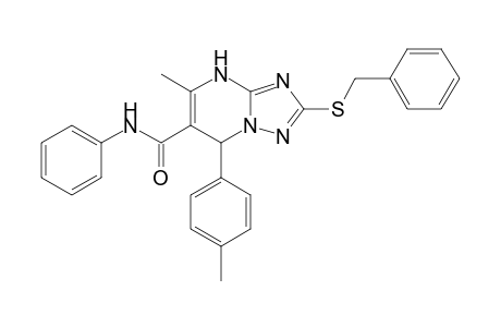 2-(Benzylthio)-5-methyl-7-(4-methylphenyl)-N-phenyl-4,7-dihydro[1,2,4]triazolo[1,5-a]pyrimidine-6-carboxamide