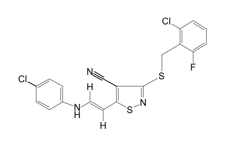 trans-5-[2-(p-CHLOROANILINO)VINYL]-3-[(2-CHLORO-6-FLUOROBENZYL)THIO]-4-ISOTHIAZOLECARBONITRILE