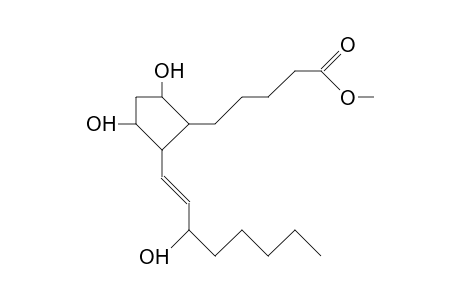 2(R),4(S)-Dihydroxy-5(R)-(4-methoxycarbonyl-butyl)-1(S)-(3(R)-hydroxy-trans-oct-1-en-1-yl)-cyclopentane